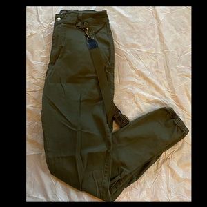 High Waist Green Cargo Pants